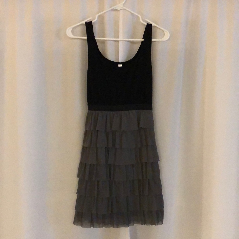 Xhiliration black and gray dress